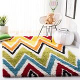 Safavieh Kids Shag 8 x 10 Multi Indoor Chevron Kids Area Rug