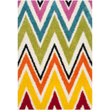 Safavieh Kids Shag 8 x 10 Multi Indoor Chevron Kids Area Rug