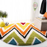 Safavieh Kids Shag 8 x 10 Multi Indoor Chevron Kids Area Rug