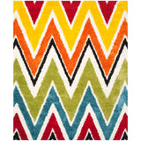 Safavieh Kids Shag 8 x 10 Multi Indoor Chevron Kids Area Rug