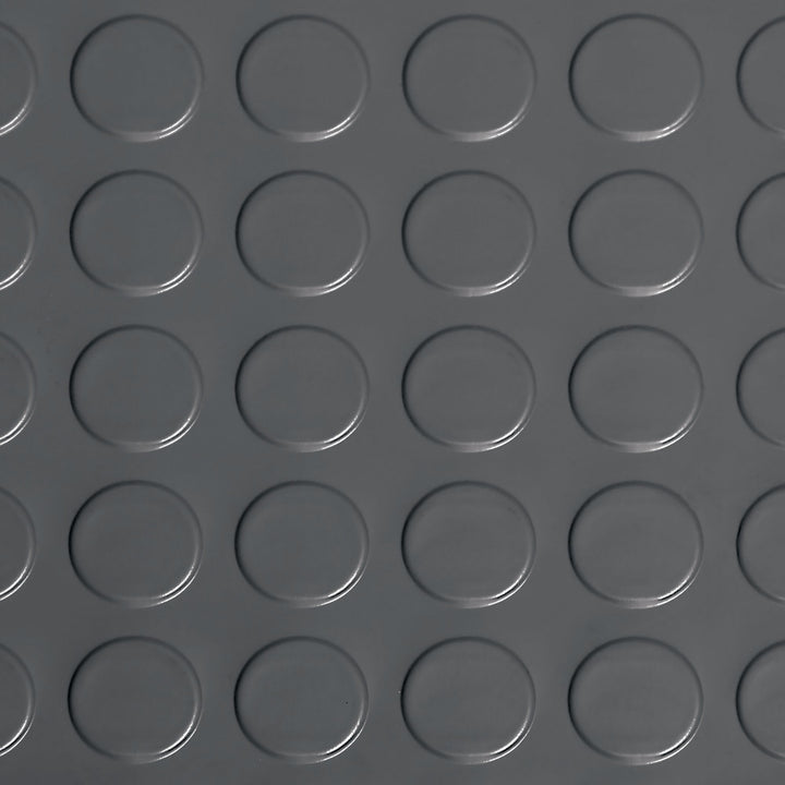 G-Floor Coin 5-ft x 10-ft Slate Grey Raised Coin Garage Floor Roll