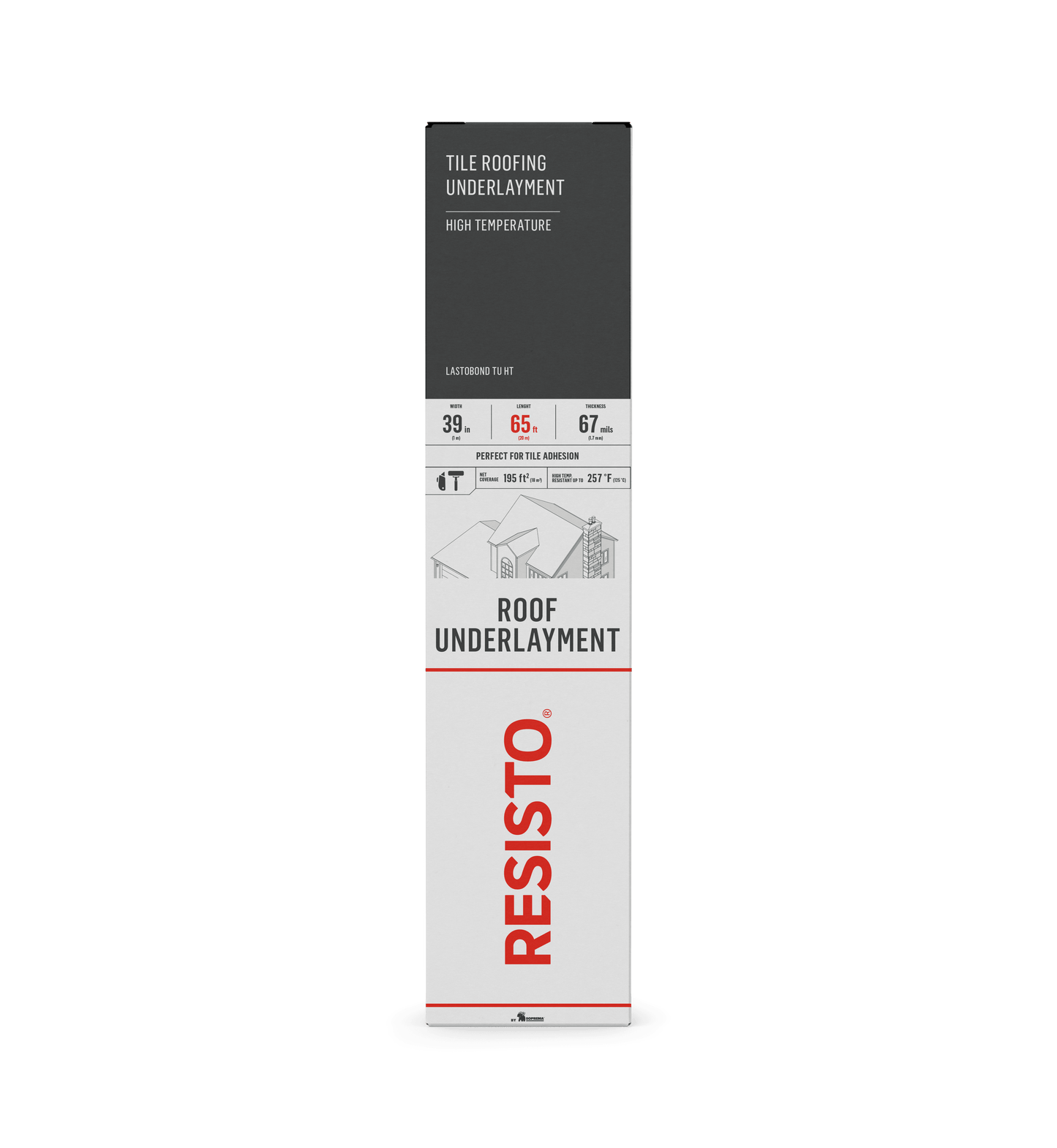 SOPREMA RESISTO LASTOBOND TU-HT Tile Roofing Underlayment 39-2/5" x 65' 3/5"