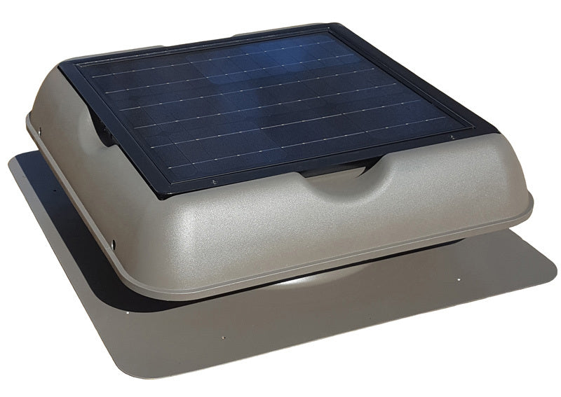 Solar Royal Solar Attic Fan with Thermostat Weatherwood 24" x 24" x 7" 35W