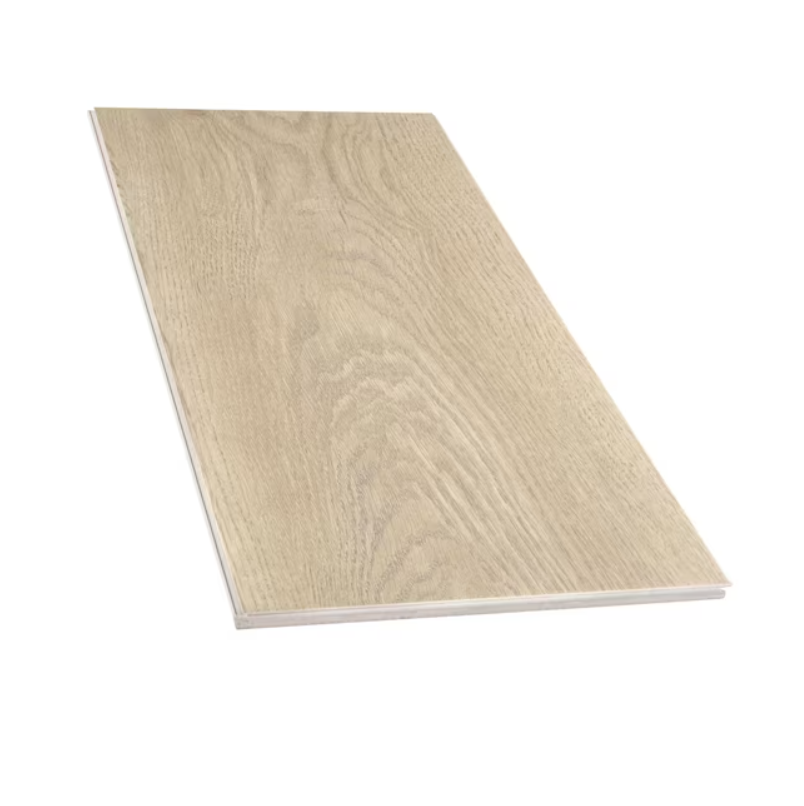 STAINMASTER (Sample) Aubrey Oak Waterproof Wood Look Interlocking Luxury Vinyl Plank, 12-mil Wear Layer, 9.05-in W x 12-in L