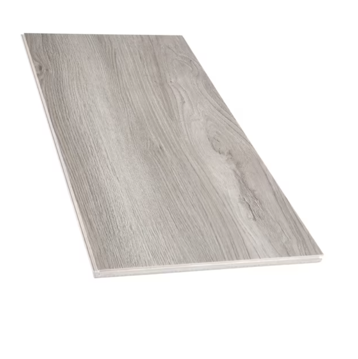 STAINMASTER (Sample) Beeson Oak Waterproof Wood Look Interlocking Luxury Vinyl Plank, 12-mil Wear Layer, 9.05-in x 12-in