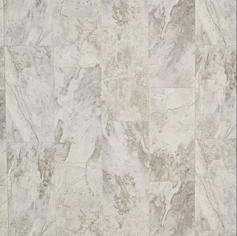 STAINMASTER (Sample) Grove Park Marble Waterproof Marble-Look Glue-Down Sheet Vinyl