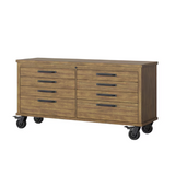 Scott Living 63-in W x 32.5-in H 8-Drawer Wood Tool Cabinet (Brown)