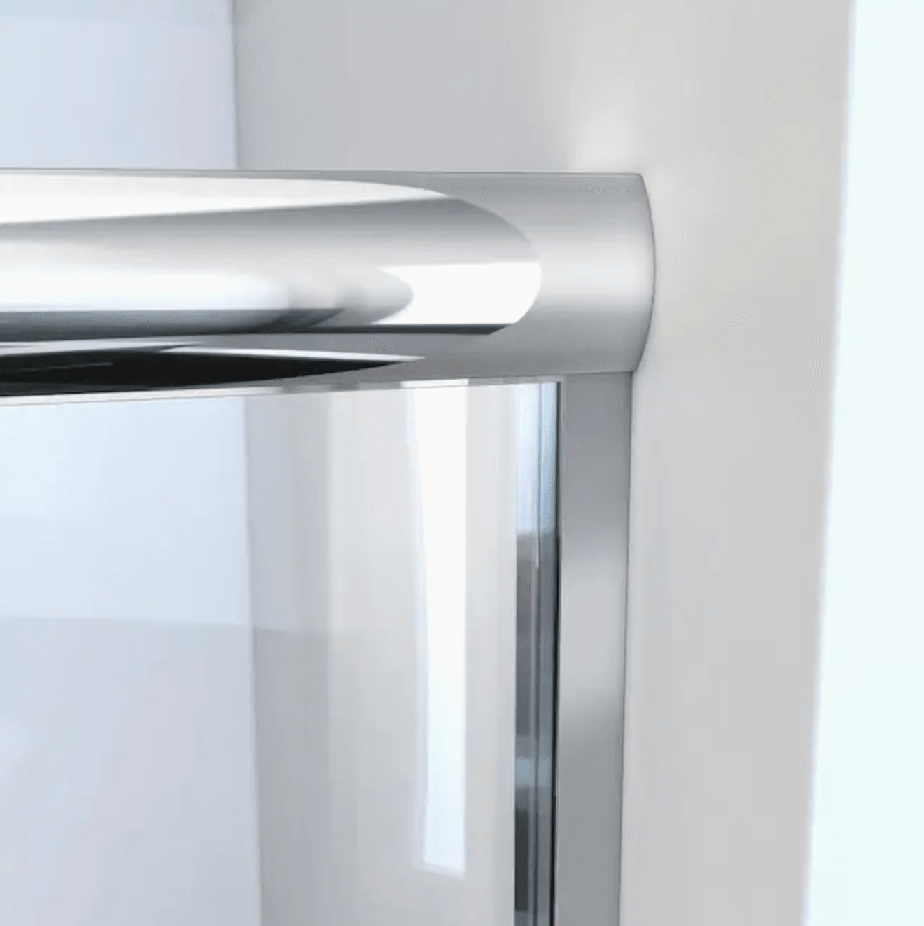 Arizona Shower Door Lite-Euro Recessed 67.375-in H x 56-in to 60-in W Semi-Frameless Bypass/Sliding Polished Chrome Shower Door - Super Arbor