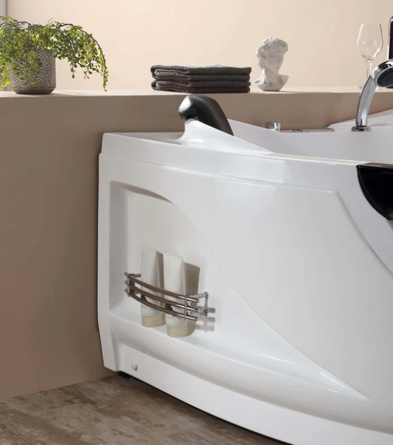 59 in. Whirlpool Corner Bathtub With Thermostat - Super Arbor
