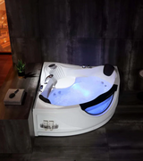 59 in. Whirlpool Corner Bathtub With Thermostat - Super Arbor