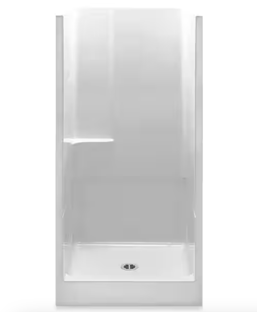 Remodeline 36 in. x 36 in. x 72 in. 2-Piece Shower Stall with Center Drain in White - Super Arbor
