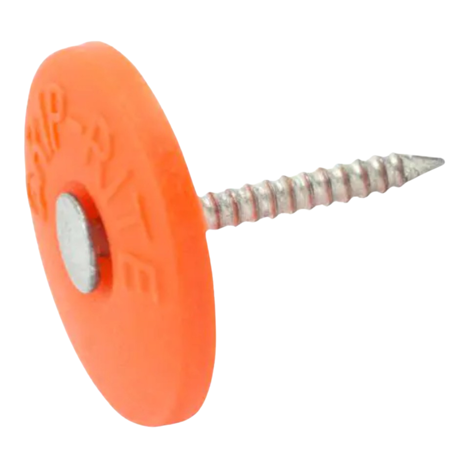 Grip-Rite 1-1/2 in. Cap Bright Plastic/Steel Nail, Full Round Head, 9 lb