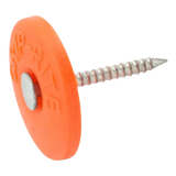 Grip-Rite 7/8 in Plastic Round Cap Nails, Ring Shank, Electrogalvanized, 2,000-Count Box (PRC-78)