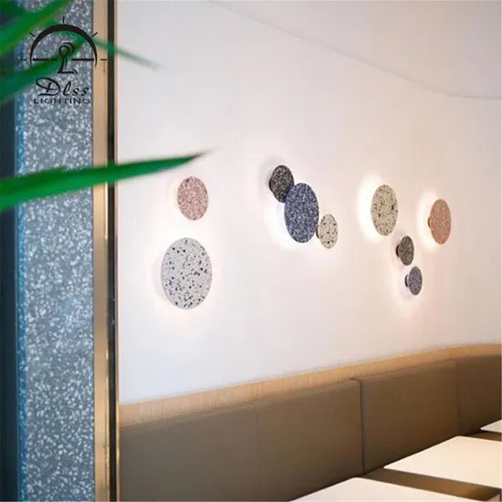 DLSS Lighting Simple Style Terrazzo Wall Lighting& Lamp