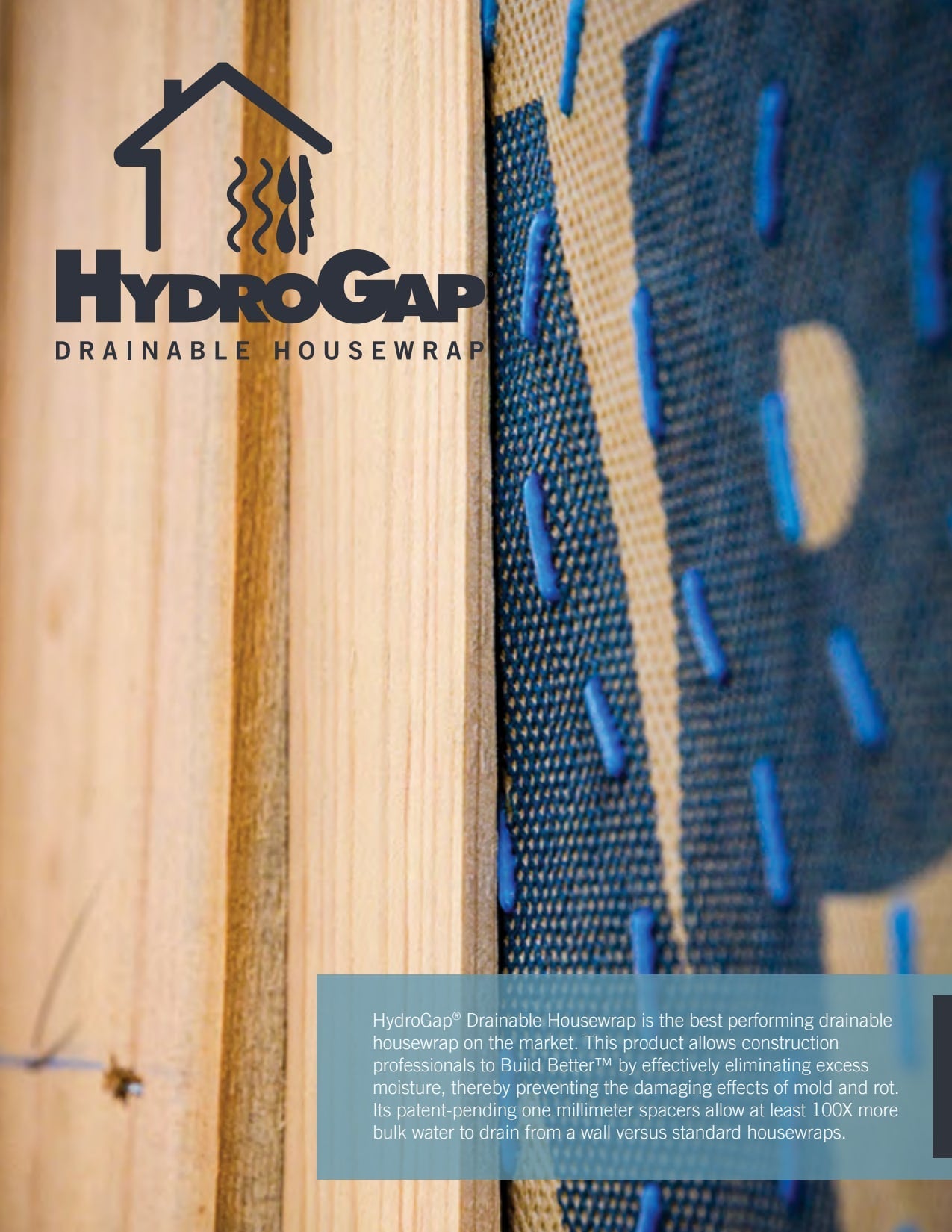 Benjamin Obdyke HydroGap Drainable Housewrap 5' x 100'