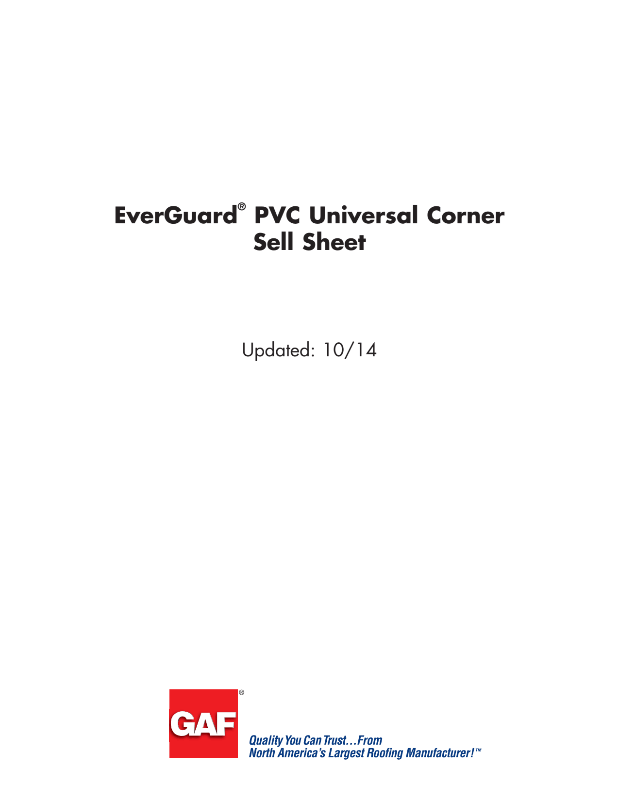 GAF EverGuard PVC Universal Corners