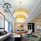 DLSS Lighting Co., Ltd Stainless Steel Crystal LED Light Source Style Decorative Chandelier