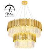 DLSS Lighting Co., Ltd Stainless Steel Crystal LED Light Source Style Decorative Chandelier