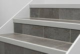 Schluter Systems RONDEC-STEP 0.375-in W x 98.5-in L Satin Nickel Aluminum Step Tile Edge Trim
