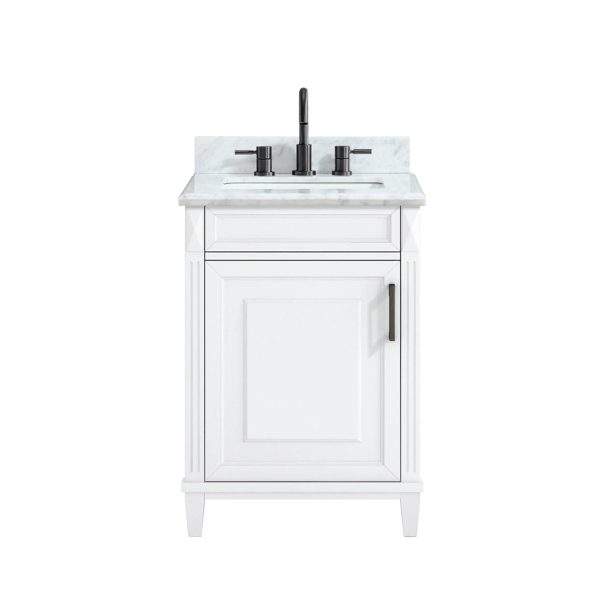 Sterling White 25 in. Vanity with Marble Top
