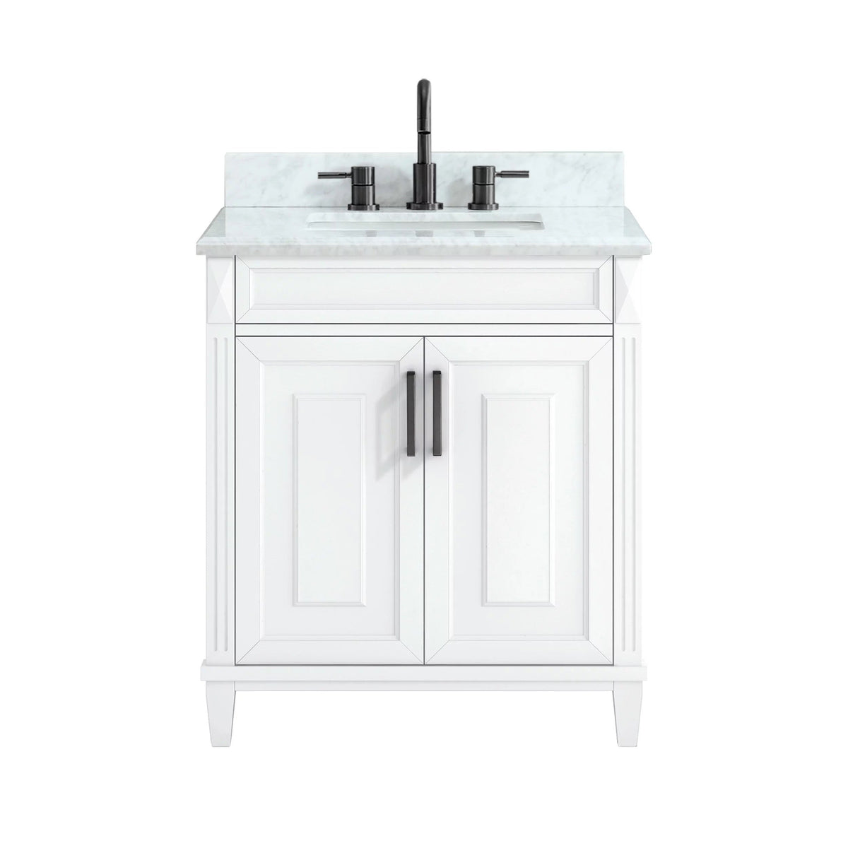 Sterling White 31 in. Vanity with Marble Top