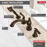 Delta Linden Venetian Bronze 2-Handle Deck-Mount Roman Tub Faucet with Hand Shower, Trim Kit Only (T4794-RB)