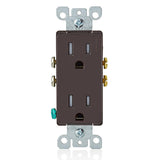Leviton Decora 15 Amp Tamper-Resistant Duplex Outlet, Black