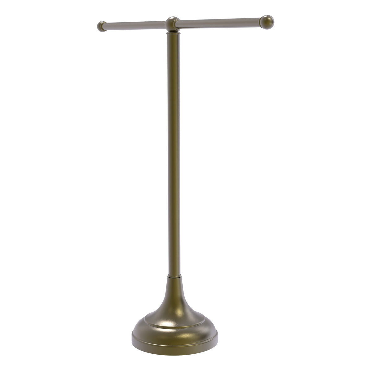 Allied Brass Vanity Top 2 Arm Guest Towel Holder in Unlacquered Brass