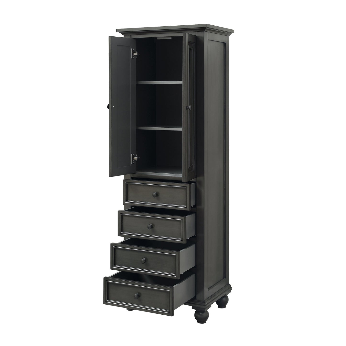 Avanity Thompson 24"W x 16"D x 68"H Charcoal Glaze Linen Cabinet