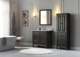 Avanity Thompson 24"W x 16"D x 68"H Charcoal Glaze Linen Cabinet