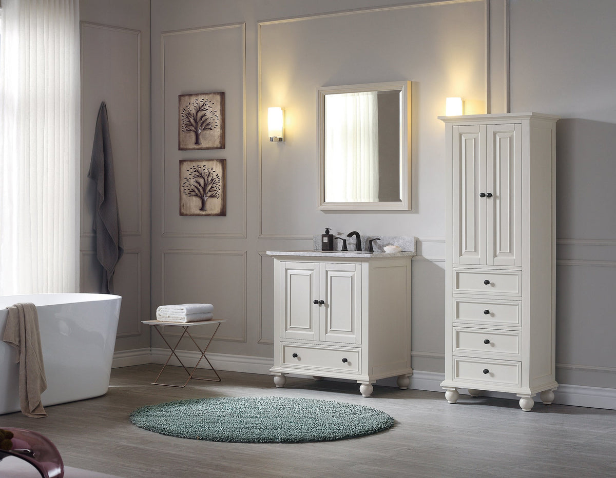 Avanity Thompson 24"W x 16"D x 68"H French White Linen Cabinet