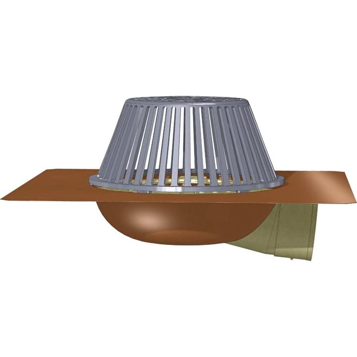 Thunderbird Copper Side Outlet Roof Drain 4"