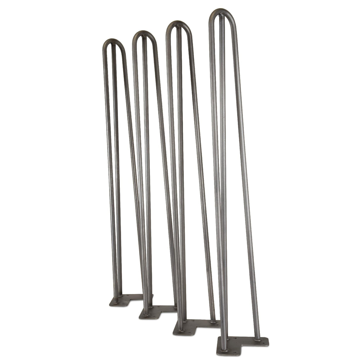 WEN 1/2 in. Diameter 28 in. Mid-Century Modern Raw Steel Hairpin Table Legs, 4-Pack