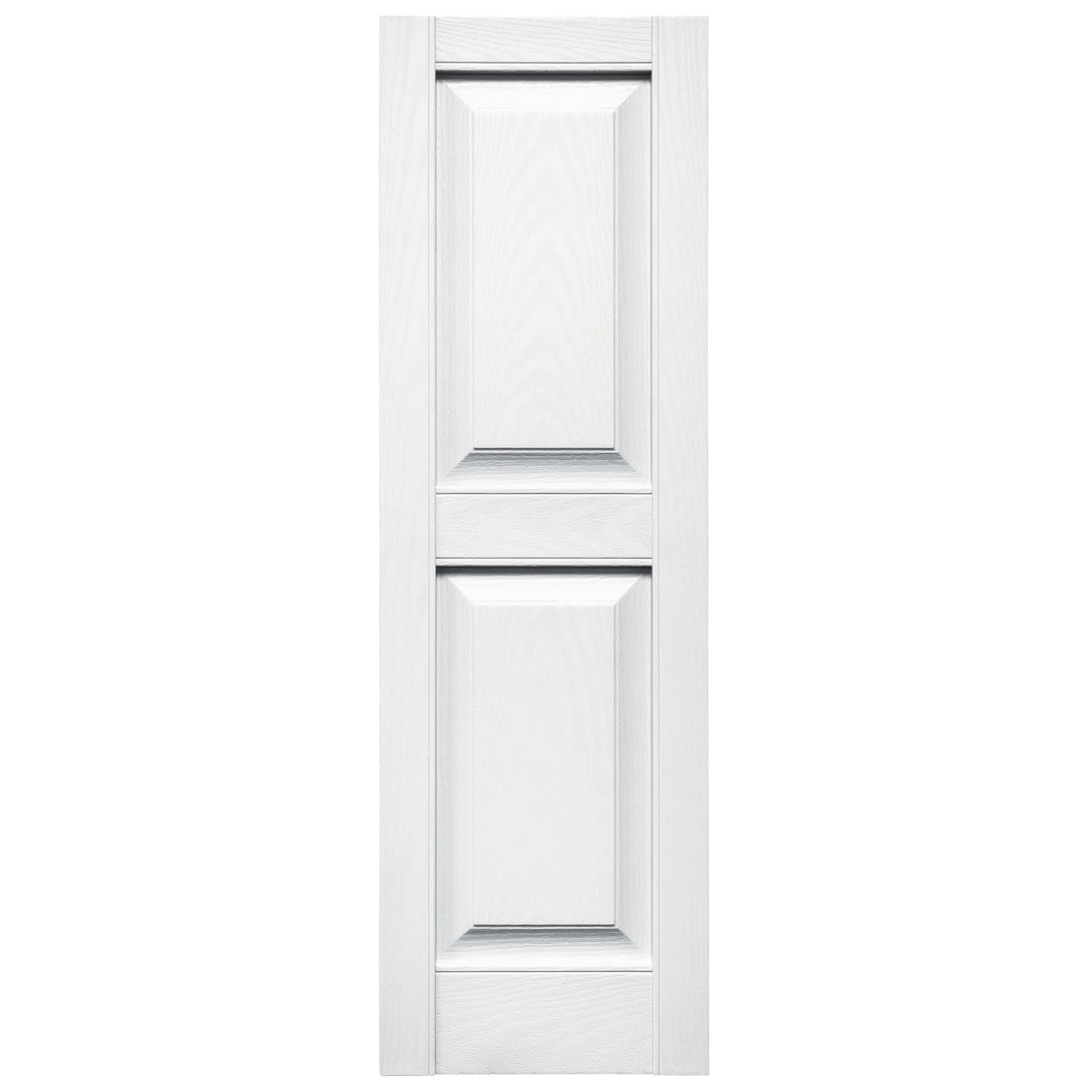 TopShield Raised Panel Shutters 001 White 12" x 39"