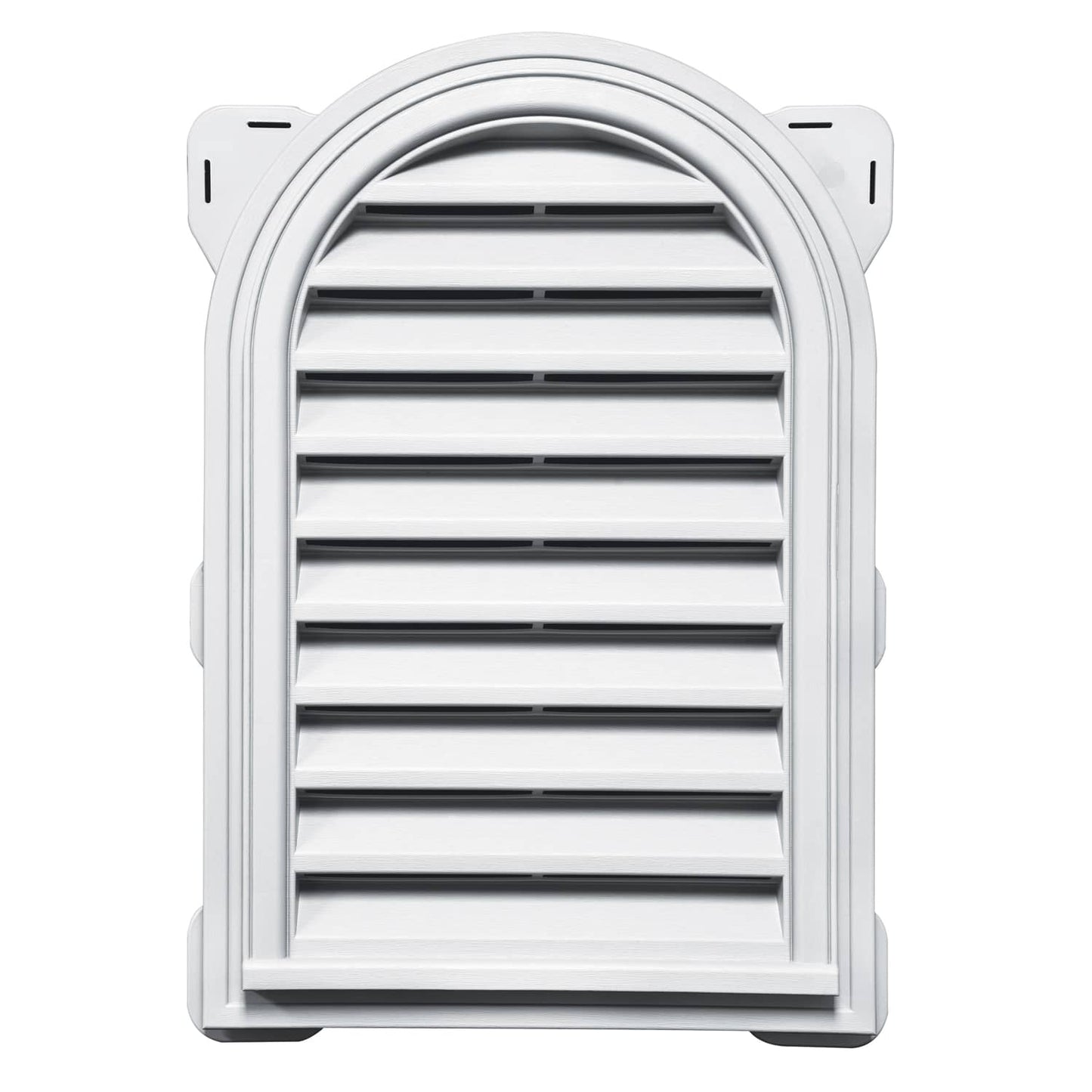 TopShield Round Top Gable Vent 001 White 14" x 22"