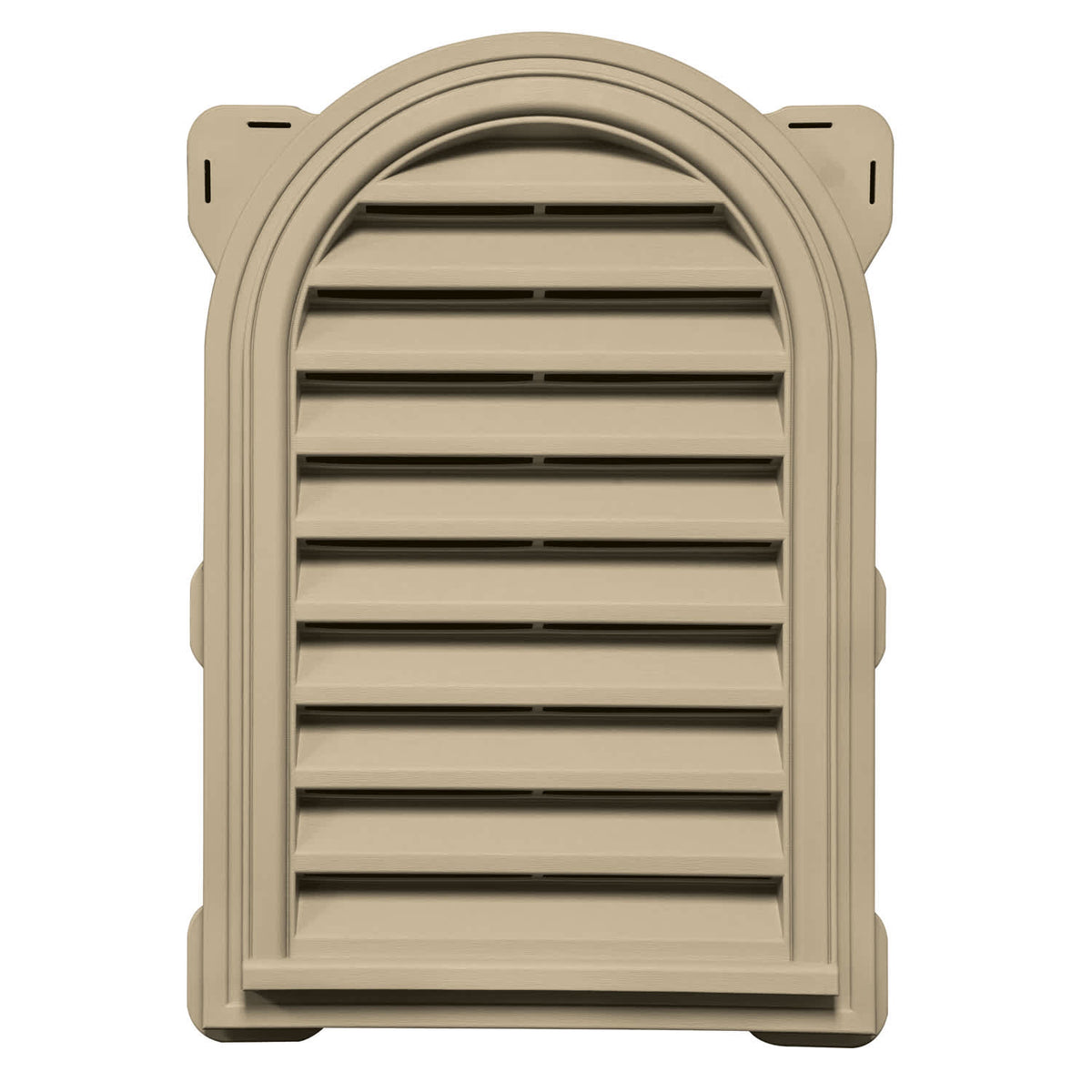 TopShield Round Top Gable Vent 013 Light Almond 14" x 22"