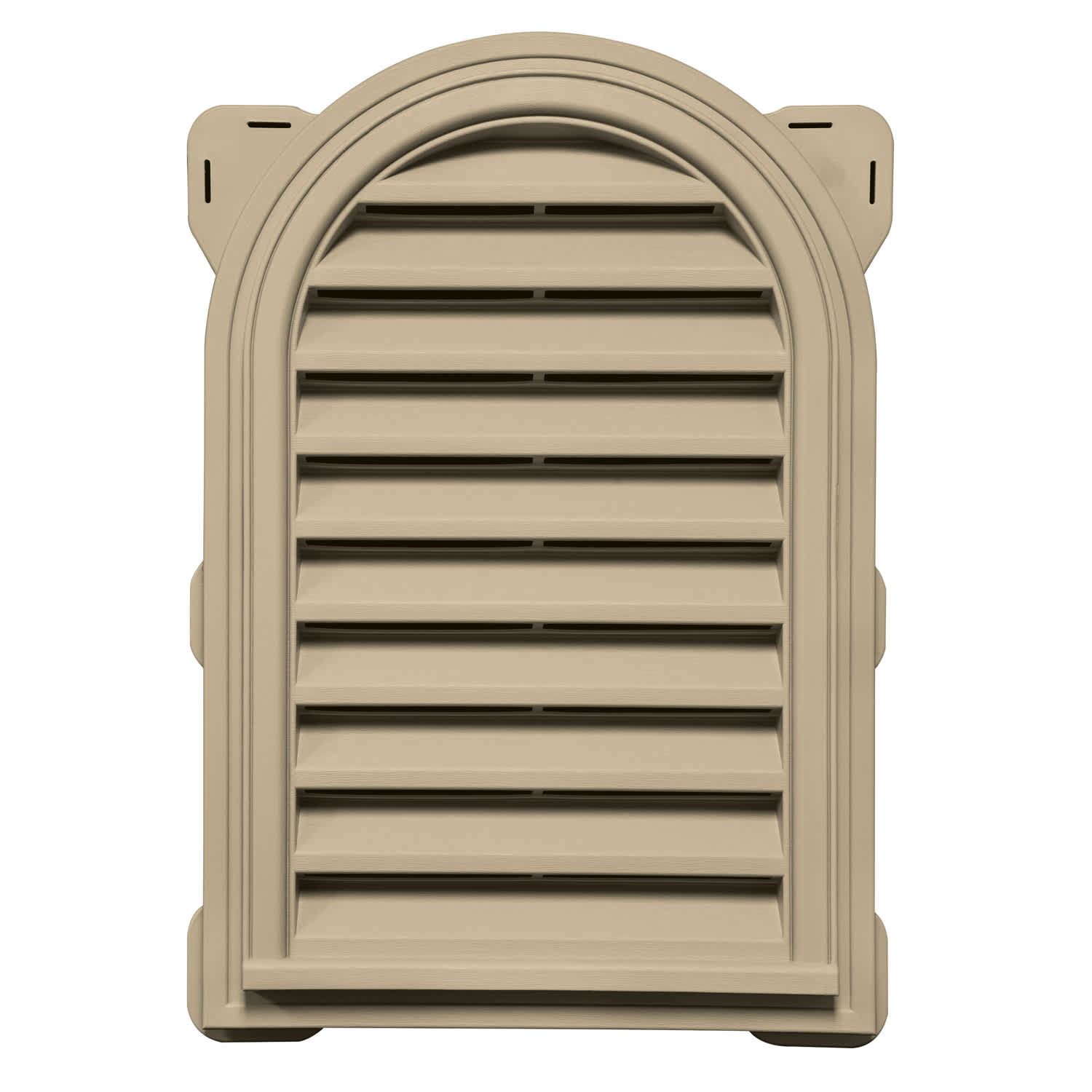 TopShield Round Top Gable Vent 013 Light Almond 14" x 22"