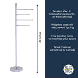 Allied Brass Floor Standing 49-in 4 Pivoting Swing Arm Towel Holder in Antique Bronze