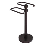 Allied Brass Free Standing Two Arm Guest Towel Holder in Polished Chrome