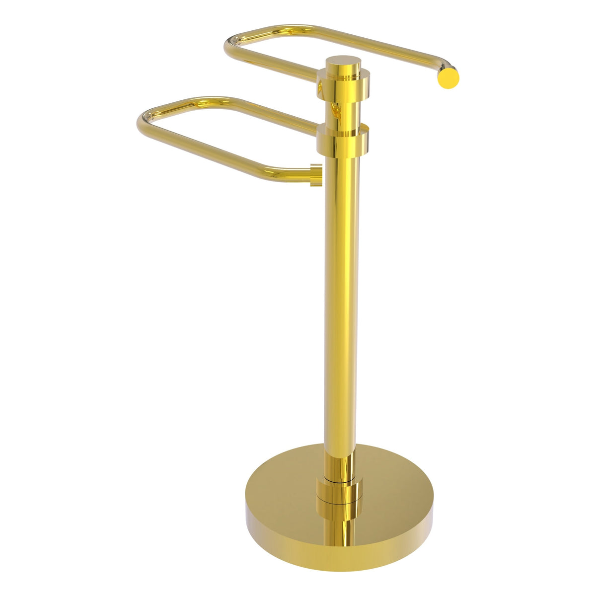 Allied Brass Free Standing Two Arm Guest Towel Holder in Matte Gray