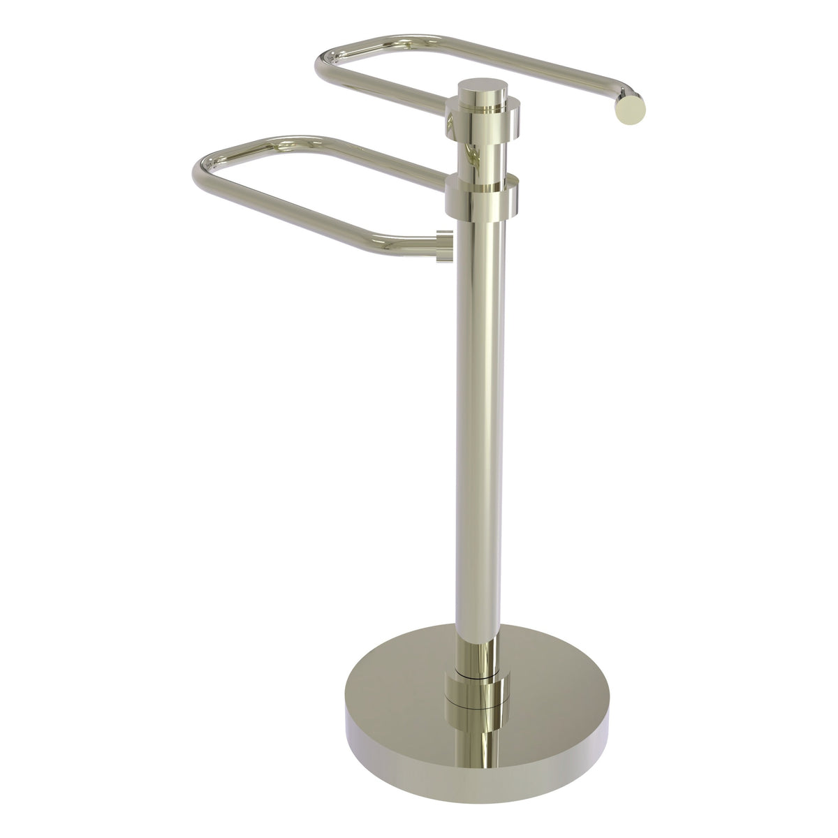 Allied Brass Free Standing Two Arm Guest Towel Holder in Polished Chrome