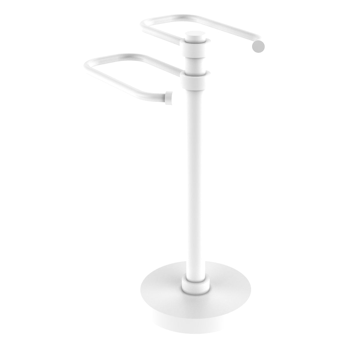 Allied Brass Free Standing Two Arm Guest Towel Holder in Matte Gray