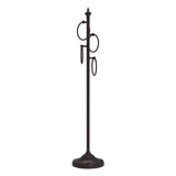 Allied Brass Satin Nickel Freestanding 4-Ring Towel Stand, Solid Brass, 49 in Tall