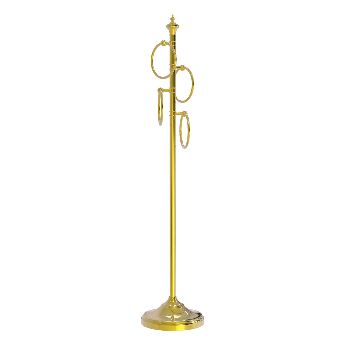 Allied Brass Oil-Rubbed Bronze Freestanding 4-Ring Towel Stand, Solid Brass, 49 in.