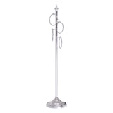 Allied Brass Satin Nickel Freestanding 4-Ring Towel Stand, Solid Brass, 49 in Tall