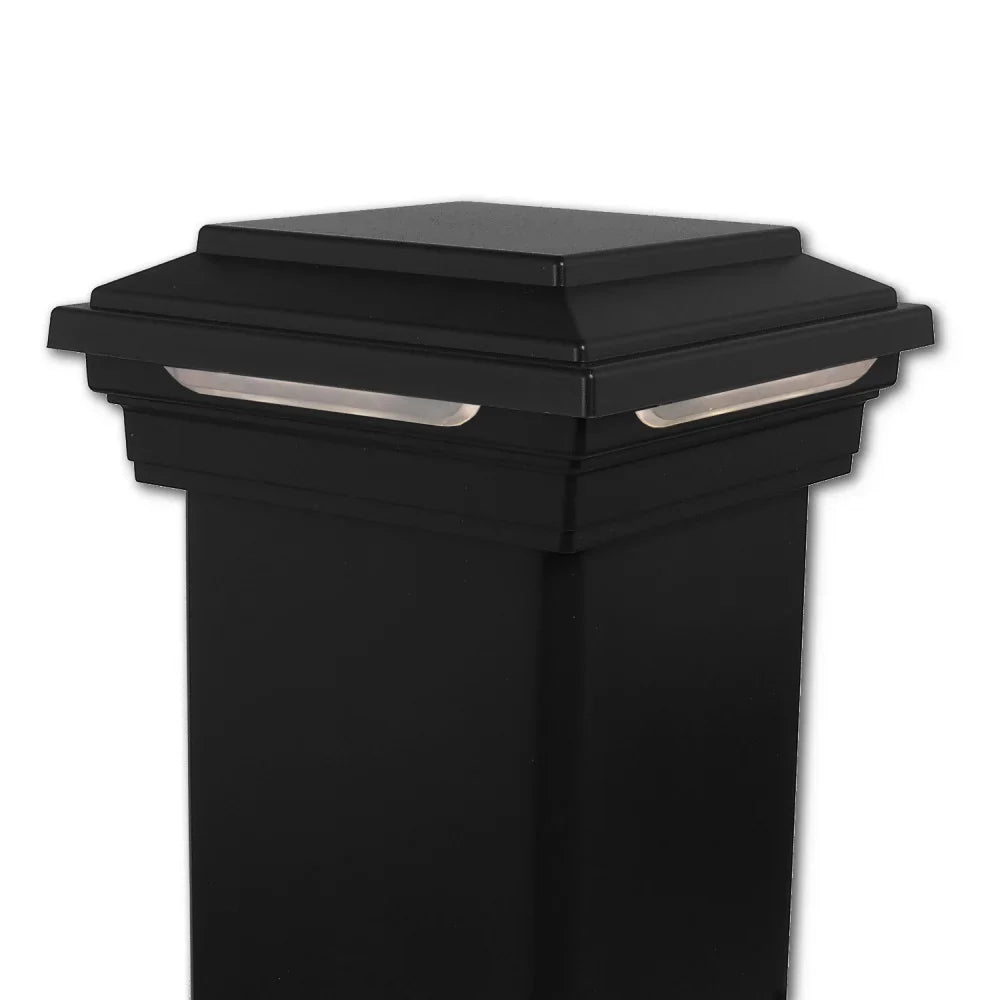 Trex 4-in x 4-in Charcoal Black Wired LED Composite Deck Post Cap