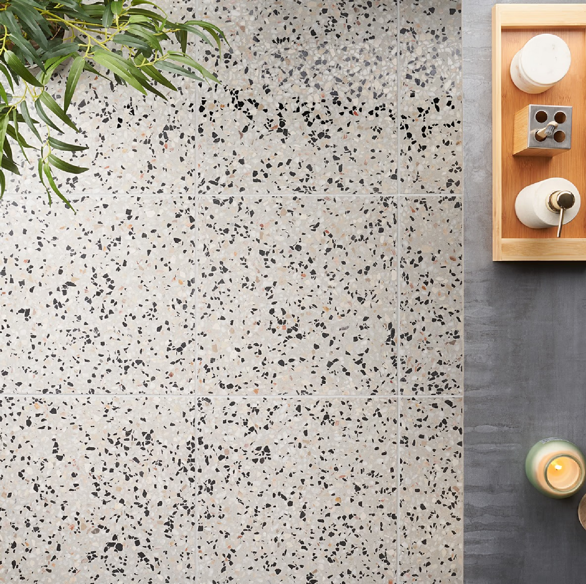 True Terrazzo Foro Beige 16x16 Polished Terrazzo Tile