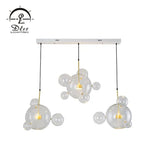 DLSS Lighting The Lovely Glass LED Chandelier Lamp for Living Room Pendant Light