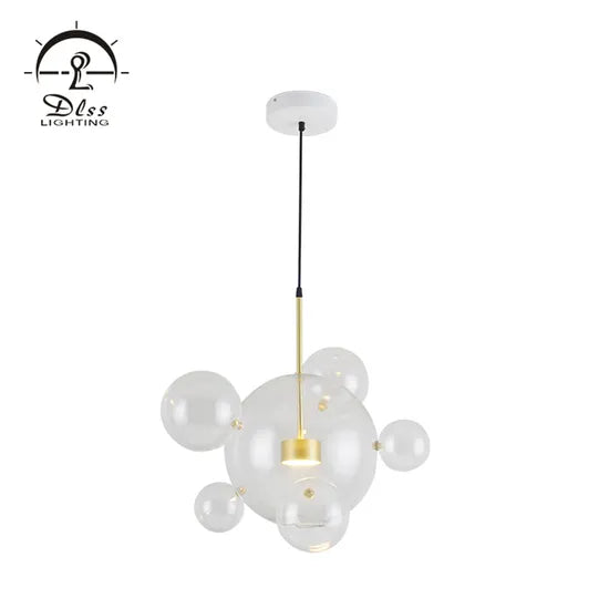 DLSS Lighting The Lovely Glass LED Chandelier Lamp for Living Room Pendant Light