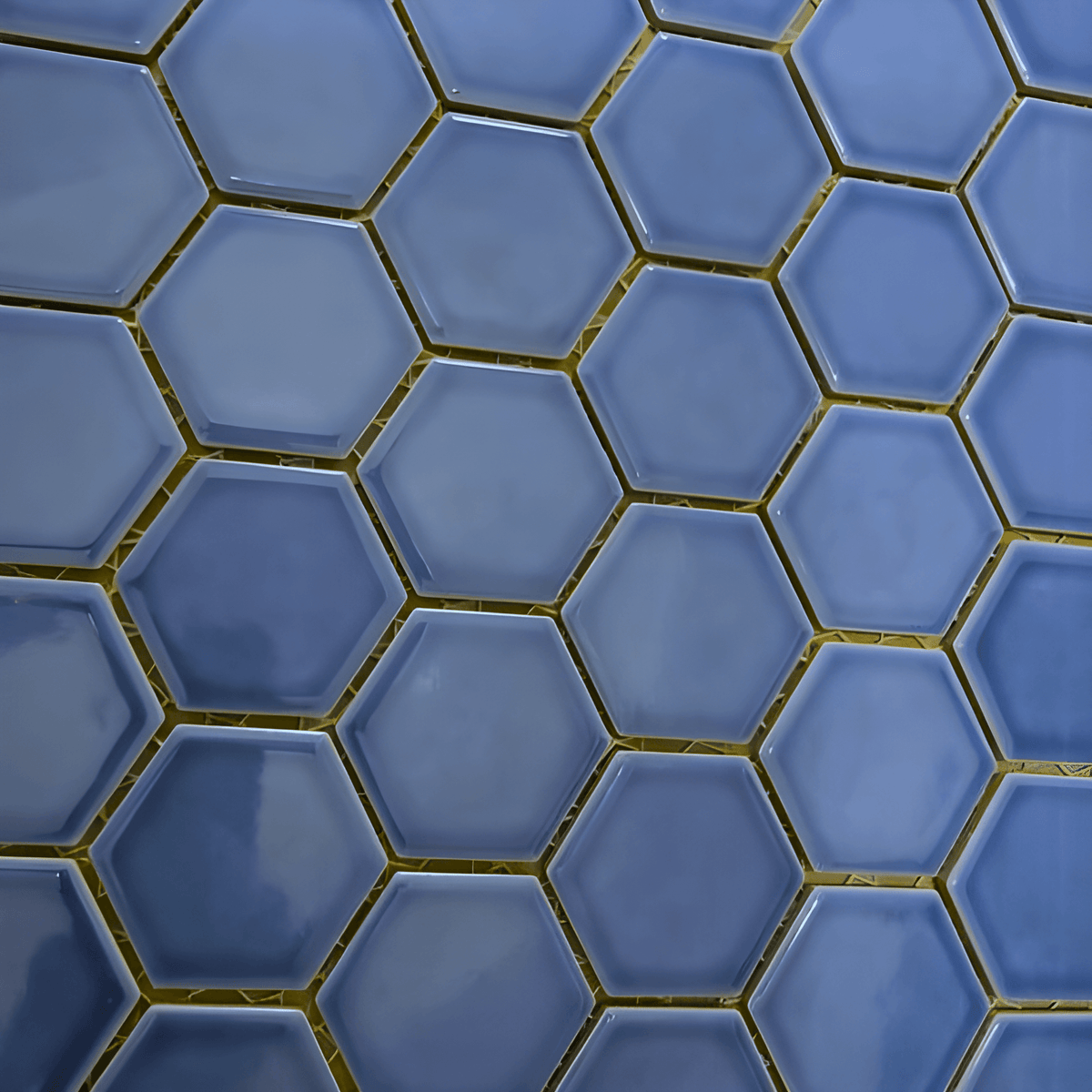 Tribeca 2 in. Hex Glacier Blue 12-5/8 in. x 11-1/8 in. Porcelain Mosaic Floor and Wall Tile (9.96 sq. ft./Case)